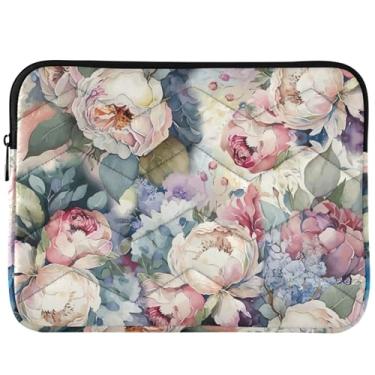 Imagem de Capa protetora para notebook com buquê de flores abstratas coloridas universais de 13 a 14 polegadas, capas e capas para laptop para Mac Air 13 polegadas