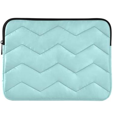 Imagem de Capa para laptop turquesa pálida, universal, de 13 a 14 polegadas, bolsa para laptop inchada para MacBook Pro de 14 polegadas