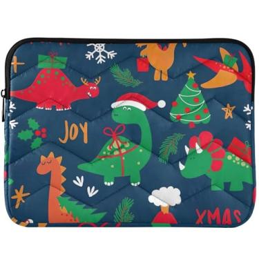 Imagem de Capa protetora personalizada para laptop de dinossauros t Rex de Natal para MacBook Air de 13 polegadas capa universal para laptop de 33 a 14 polegadas fofa