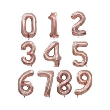 Imagem de Balões De Aniversário De Folha De 40 Polegadas 0-9 Balões De Número Co