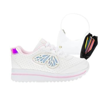 Imagem de Tênis Infantil Feminino de Menina Escolar e Casual Tam 24 ao 34 - Têni