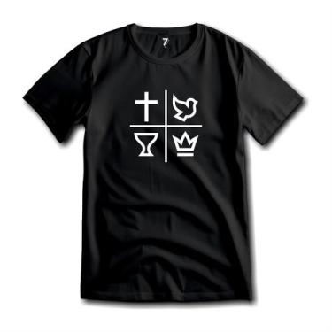 Imagem de Camiseta Quadrangular Evangelho Algodão Premium Cristã - Sete Sete Esp