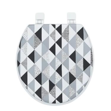 Imagem de Assento Sanitário Tampa de Vaso Oval Almofadado Confortável Resistente Fácil Instalar Banheiro Decorativo(4)