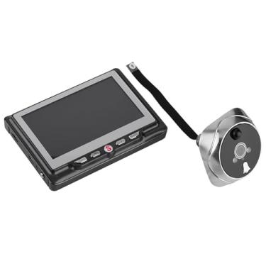 Imagem de Dioche Campainha Com Visualizador de Porta Digital Câmera de Segurança 24 Horas Com Lente Grande Angular de 120 ° Zoom 3X HD Visão Noturna Captura Automática de Fotos para Casa de
