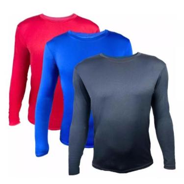 Imagem de Camiseta manga longa dry-fit proteção UV50+ - JP confecções , Azul, G