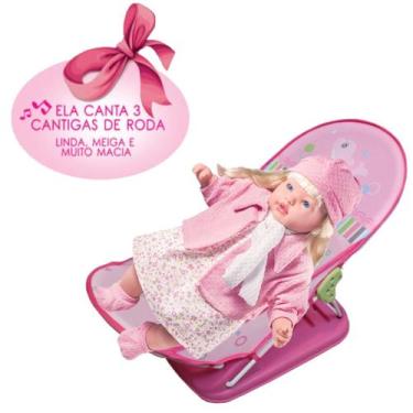 Imagem de Kit Boneca que Canta 3 Cantigas Classic Rose + Cadeirinha - Milk Brinq