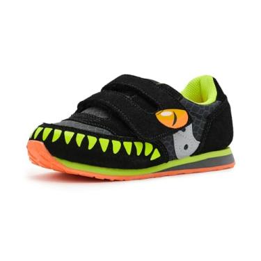 Imagem de Saucony Tênis infantil masculino Jazz Hl, Preto/limão, 11.5 Toddler