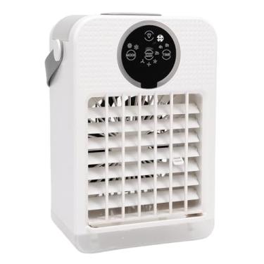 Imagem de Jiawu Refrigerador de Ar Evaporativo Portátil 4 Em 1 para Ventilador de Mesa Com 3 Velocidades, 7 Cores, Luz, Temporizador de 2 a 8 Horas, Ideal para Uso Em Escritório e Quarto
