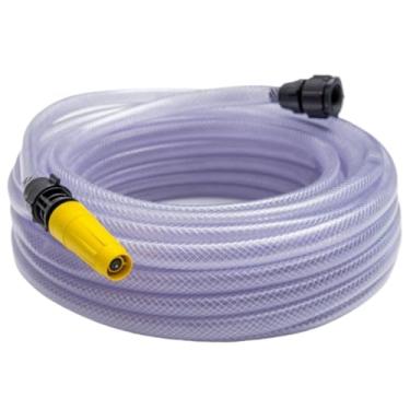 Imagem de Mangueira para Jardim Cristal 3 Camadas Trançada + Kit com Esguicho, Mangueira Flexível de Água Transparente 5 a 50 Metros Vários Tamanhos(50 METROS)