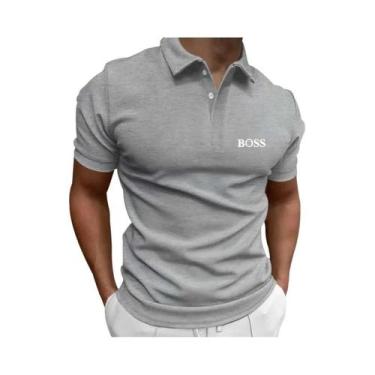 Imagem de Camisa Polo De Negócios De Luxo Para Homens, Rápido Secagem, Estampada