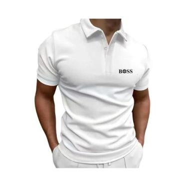 Imagem de Camisa Polo De Negócios De Luxo Para Homens, Rápido Secagem, Estampada