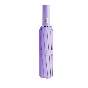 Imagem de Guarda Chuva Abre e Fecha Automático Reforço Nas Varetas Contra Vento Proteção Solar Blackout Guarda Chu(Azul Automatico)