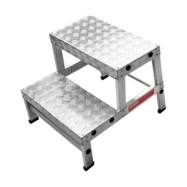 Imagem de Escada Banqueta de Alumínio 2 Degraus Banpro 500 Escaleve - JC ALUSTAR