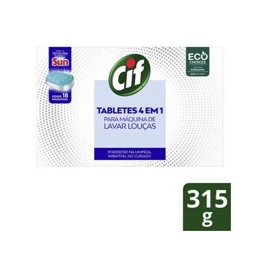 Imagem de Tabletes 4 em 1 Cif Para Máquina de Lavar Louças 315g