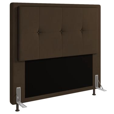 Imagem de Cabeceira Ametista Para Cama Box Queen 160 cm Suede Marrom - D'Rossi