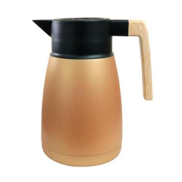 Imagem de Garrafa térmica premium com cabo abs 1 litro - FWB, Dourado