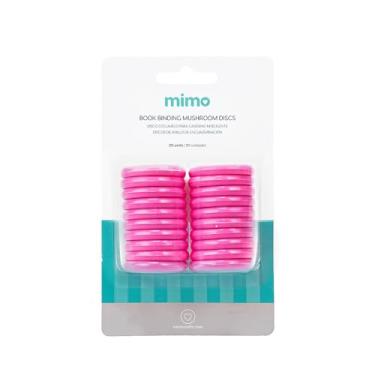 Imagem de Mimo Disco Cogumelo para Caderno Inteligente Rosa Chiclete - Grande - 35mm - 20 Unids - Ideal Para Personalizar Planners, Agendas, Cadernos de Anotações e Muito Mais - Até 180 Papéis de 75g/m²