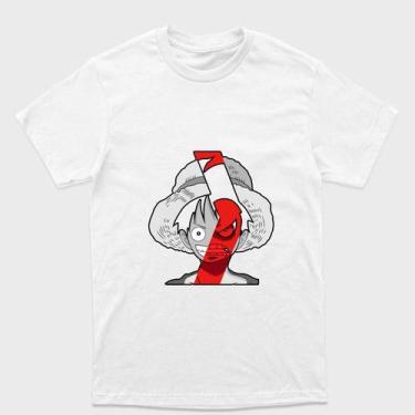 Imagem de Camiseta Branca One Piece  Monkey D. Luffy Dupla personalidade Tamanho