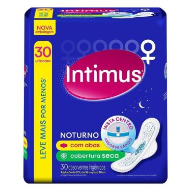 Imagem de Absorvente Noturno Intimus Seca Com Abas 30 Unidades