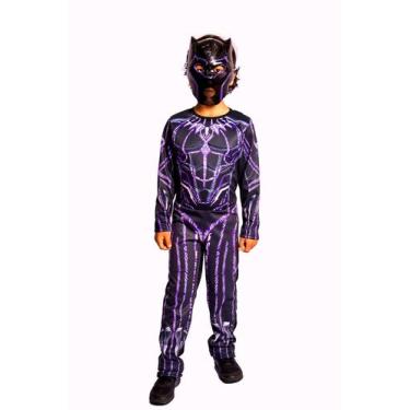 Imagem de Fantasia Pantera Negra Longo Roxo Com Enchimento, Mascara - Fantasia B