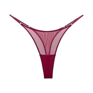 Imagem de Tanga Feminina Sexy Transparente De Renda E Tule Com Estampa De Escorp