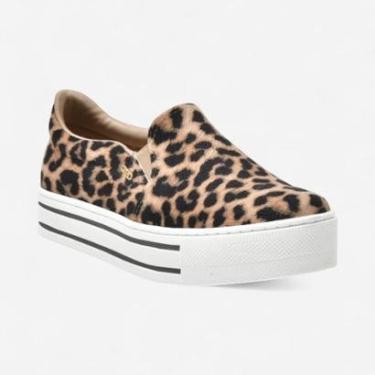 Imagem de Tênis Via Marte Slip On Caual Animal Print Onça-Feminino