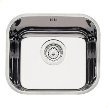 Imagem de Cuba Tramontina Lavínia 40 Bl Prime Em Aço Inox Alto Brilho 40x34 Cm Com Escape E Válvula 94020203