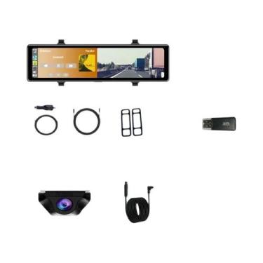 Imagem de Câmera Veicular 4K HD Com WiFi, BT, FM, AUX, Câmera De Ré 1080P E Supo