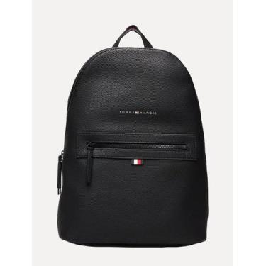 Imagem de Mochila Tommy Hilfiger Essential PU Backpack Preta THAM0AM09503 THBDS 
