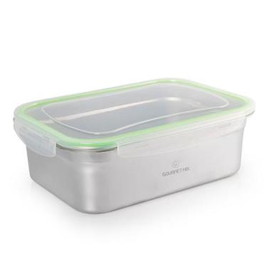 Imagem de KIT INOX 11L PARA ARMAZENAMENTO COM TAMPA HERMÉTICA 40x29CM - Gourmet 