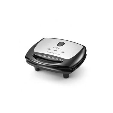 Imagem de Sanduicheira Grill Multilaser CE12 Super Inox Gourmet com Potência 1200W em Acabamento Inox 220V