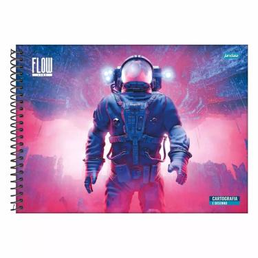 Imagem de Caderno de Desenho Jandaia Flow/Stella Espiral 80 Folhas - Item Sortido