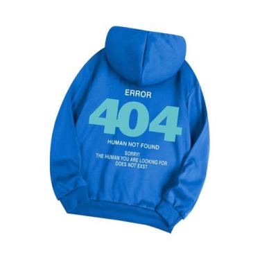 Imagem de Moletom Feminino Com Capuz Em Fleece Error 404 Human Not Found S-XXL C