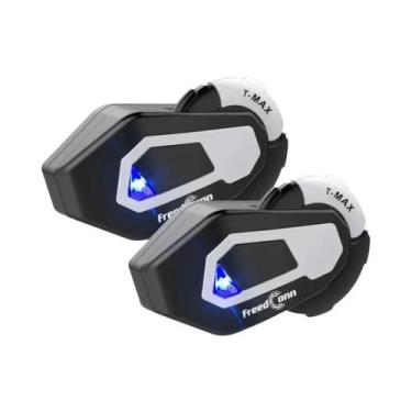 Imagem de Intercomunicador Bluetooth 5.0 Para Capacete De Moto, Rádio FM À Prova