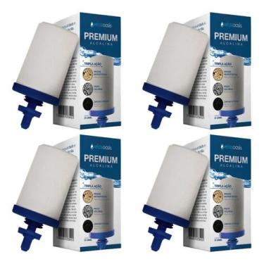 Imagem de Kit 04 Velas Para Filtro Barro Alcalina Premium Tripla Ação - Congratu