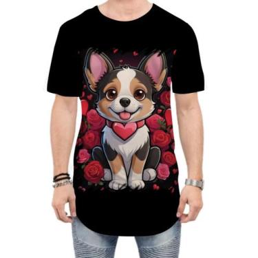 Imagem de Camiseta Longline Dia dos Namorados Cachorrinho 17 - Kasubeck Store®, 
