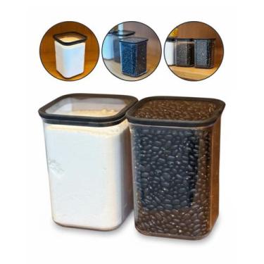 Imagem de Kit 2 Potes Organizadores Hermético Com Tampa Mantimentos - 123 Organi