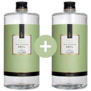 Imagem de Kit 2 Refil Água Perfumada Via Aroma 1L Aromatizador Cheirinho de Roup