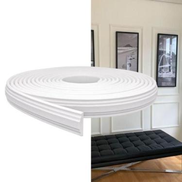 Imagem de Rodameio Boiserie RM61 EVA Autocolante Flexível 3,8CM Branco Fosco Meu