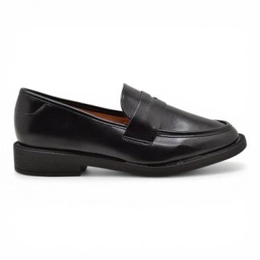 Imagem de Mocassim Vizzano Feminino Loafer Casual Conforto Trabalho, Preto, 36