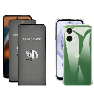 Imagem de 2UN Película 3D Privacidade + Capa Transparente para Moto G35 - LXL