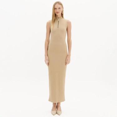 Imagem de Vestido Super Midi Easy Lança Perfume Rgt In25 Bege Feminino, M