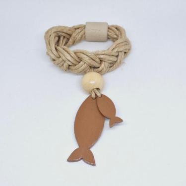 Imagem de Porta Guardanapo Trançado Fish - Decor Madame Blue, Marrom