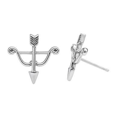 Imagem de Sportybella Brincos de arco e flecha - Brincos de arco e flecha para meninas, joias com arco e flecha, para mulheres, adolescentes e meninas