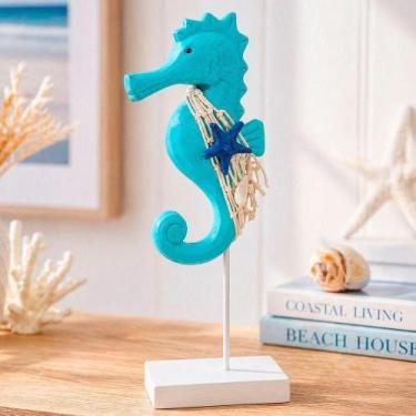 Imagem de Enfeite Decorativo de Cavalo-Marinho Cavalo Marinho para Casa em Madei