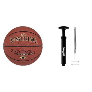Imagem de Bola de basquete Spalding tamanho 6, 72 cm, com bomba e agulhas