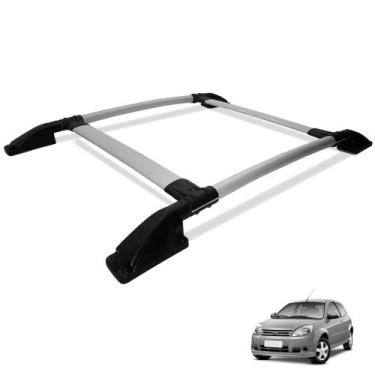 Imagem de Rack de Teto Bagageiro Ford Ka 2008 a 2013 Tubolar Prata - Track