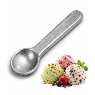 Imagem de Pegador Colher De Sorvete Açaí Concha Alumínio Resistente - MK Utensíl