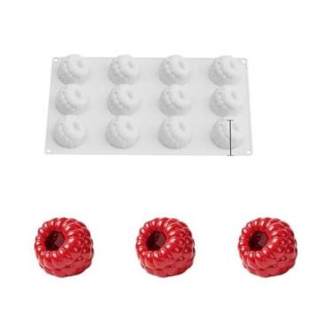 Imagem de Formas De Silicone 3D De Framboesa Para Bolo Mousse, Pudim De Frutas, 