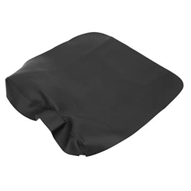 Imagem de Capa de caixa de apoio de braço central, almofada de armazenamento de apoio de braço preta confortável antidanos couro artificial anti-arranhões para interior automotivo